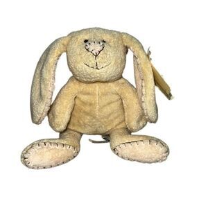 NWT Pottery Barn Kids Patchwork Stitched Yellow‎ Bunny 8" Plush Stuffed Animal